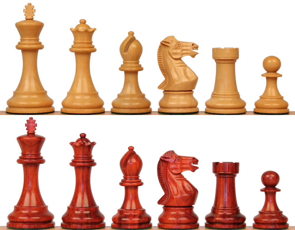 Old English Classic Chess Set with Gold Rosewood & Boxwood Pieces